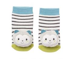 FEHN 057249 Rasselsocken Katze / Activity-Babysöckchen mit niedlichen Tier-Köpfchen zum Greifen, Rasseln, Strampeln & Geräusche erzeugen, Lernspielzeug für Babys von 0-12 Monaten