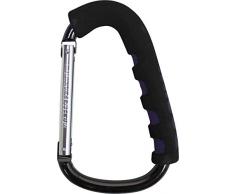 Original Dooky Universalhaken für Babywagen oder Baggy Kinderwagenhaken für den Alltag und Aufhängvorrichtung für Kinderwagen, schwarz