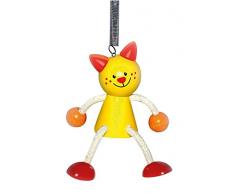 Hess Holzspielzeug 14715 - Schwingtier Katze aus Holz, ca. 9,5 cm