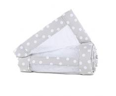 babybay Nestchen Mesh-Piqué passend für Modell Maxi, Boxspring und Comfort, perlgrau Punkte weiß