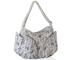 okiedog MONDO 39052 leichte geräumige Wickeltasche mit Schultergurt, inkl. Kinderwagenhaken, Wickelunterlage, isolierter Flaschenhalter und Zubehörbeutel, Orange blau orange, ca. 49 x 32 x 19 cm