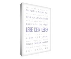 Little Helper LVLF1216-16RG Feel Good Art Wandschmuck Leinwand, 40 x 30 cm, lila mit weiß