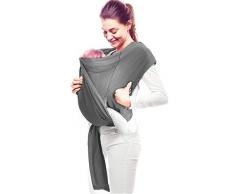 Wallaboo Babytragetuch Balance, Tragetuch aus Baumwolle, in Einheitsgröße, verstellbarer Schultergurt, Frabe: Grau