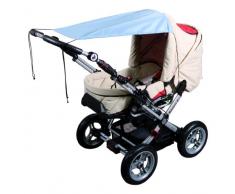 sunnybaby 14272 - Universal Sonnensegel für Kinderwagen & Sportwagen | höchster UV Schutz UPF 50+ | verstellbar | Markisen-Rollofunktion - Farbe: KRISTALLBLAU | Qualität: MADE in GERMANY