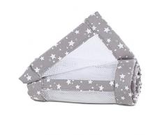 babybay Nestchen Mesh-Piqué passend für Modell Maxi, Boxspring und Comfort, taupe Sterne weiß