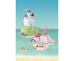 Wandpiraten 4260284290351 Fototapete Pink Pirates, 3 Bahnen, 139.5 x 200 cm