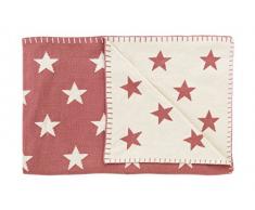 Schardt 15 001 196 Strick- Kuscheldecke Big Star, Sunset Red,, Rot