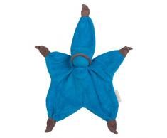 Babylonia Peppa Kuscheltier weiß aus Biobaumwolle extra weich dunkelblau