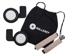 ROLLERSY - Räder mit Griff/Tragegurt für eine Babyschale 0-13 kg, Farbe: SOFT ROSE