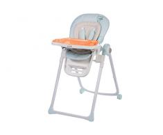 Koomy komfortabler Baby Hochstuhl, inkl. Tisch und abwaschbarem Polster, mit Sitz verkleinerer und 5 Punkt Gurt ist ihr Baby jederzeit Sicher, pop hero, hellblau