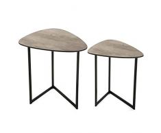 Versa Set mit 2 Tischen Farbe Beton - Tisch