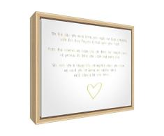 Feel Good Art eco-printed und gerahmt Kinderzimmer Leinwand mit Natur massiv Holzrahmen (64 x 44 x 3 cm, große, mehrfarbig, The Day You Were Born)