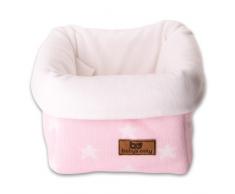 Babys Only 913994 Aufbewahrungskorb Sterne gestrickt, 17 x 20 cm, rosa/weiß