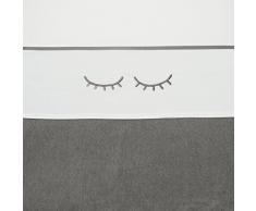 Meyco 413051 kleines Bettlaken Sleepy eyes, 75 x 100 cm, grau