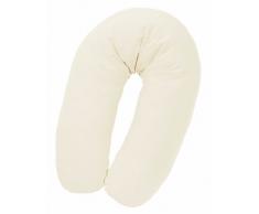 Julius Zöllner 4670040200 Stillkissen mit Perlenfüllung, uni Baumwolle,ca. 190 cm, uni ecru