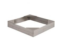 roba Sandkasten groß, Holzsandkasten aus wetterfestem Massivholz, grau lasiert