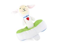 small foot 10021 Babyrassel Schäfchen Lotta aus Plüsch, kuschelweich und gut zu greifen, macht geräuche beim Schütteln