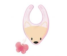 Chicco 00002582100000 Lätzchen FRESH BIB Mit Abnehmbarem Beissring Girl, rosa