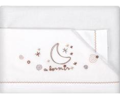Pirulos A Dormir Bettwäsche, 100 % Baumwolle, für Kinderwagen, 40 x 80 cm, Bettwäsche, Leinenfarben