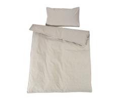 Schardt 135020000 1/686 2-teilige Bettwäsche, Pünktchen, beige