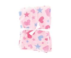 Bieco 38000016 - Kuscheldecke aus Fleece, rosa