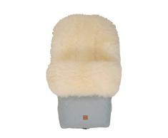 Lammfell Fußsack Nelly Limited Edition, Lammfell milky sand, ice green