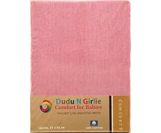 DuDu N Girlie next2me Baumwolle Jersey Spannbettlaken Blatt, 51 cm x 85 cm, 2-teilig, pink