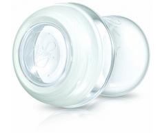 Nuby NT67627 Natural Touch Muttermilchbehälter aus PP 240ml mit Schraubring und Silikon-Deckel/geeignet für die Aufbewahrung im Kühl- und Gefrierschrank / 2er Pack, Transparent