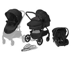 cbx 3-in-1 Kombikinderwagen, Kinderwagen Onida mit Babyschale Shima, inkl. Regenverdeck, Ab Geburt, Smoky Anthracite