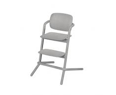 CYBEX Gold LEMO Hochstuhl, Mitwachsend, 0-99 Jahre, Verwendbar ab Geburt durch separate Aufsätze, Max. 95 kg, Holz/Aluminium, Storm Grey