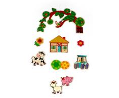 Hess Holzspielzeug 10263 - Mobile Bauernhof aus Holz, ca. 25 x 40 cm