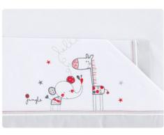 pirulos Hello DR – Flanell Bettwäsche für Wiege, Weiß