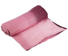 Little Frog 7123 Jacquard Baby Tragetuch, Größe 5, Peony Cube, rosa, 260 g