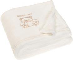 Playshoes Baby und Kinder Fleece-Decke, vielseitig nutzbare Kuscheldecke für Jungen und Mädchen, mit Bär-Stickung, Beige, 100 x 150 cm