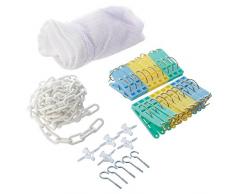 Dreambaby F605 Spielzeug-Kette Spielzeug-Aufbewahrung im Set mit Spielzeug-Organizer-Hängematte Spielzeug-Aufbewahrung Kinderspielzeug-Organizer für Kuscheltiere