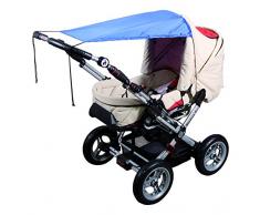 sunnybaby 13272 - Universal Sonnensegel für Kinderwagen & Sportwagen | Sonnenschutz | höchster UV Schutz UPF 50+ | verstellbar | Markisen-Rollofunktion - Farbe: ROYAL BLAU | Qualität: MADE in GERMANY
