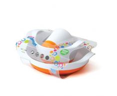 Plastorex Geschirr-Set, Melamin weiß plus orange Anti-Rutsch