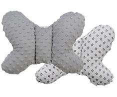 Cosing 334-052-11 Kissen Minky Schmetterling, grau