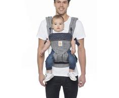ERGObaby Babytrage bis 20kg, 360 Star Dust 4-Positionen Baby-Tragesystem, Kindertrage Rückentrage Bauchtrage