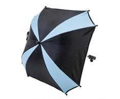 Altabebe AL7003-24 Sonnenschirm mit UV-Schutz, Durchmesser 70 cm, schwarz/hellblau