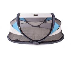 Deryan BL-CR-BLUE Travel-Cot Reisebett Baby Luxe Khaki, Cremeblau
