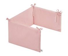 Julius Zöllner Nestchen für Baby- und Kinderbetten, ca. 180x35 cm, Made in Germany, Waffelpiqué Blush