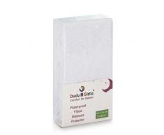Dudu N Girlie Next2Me Matratzenschoner, Frottee, Baumwolle, 100% wasserdicht, 51 x 85 cm, Weiß