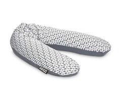 Snoozzz Stillkissen Lagerungskissen Seitenschläferkissen Schwangerschaftskissen - 185 cm - Inkl. Bezug aus Musselin Baumwolle Weich - Füllung: leise und feine Mikroperlen – Payani