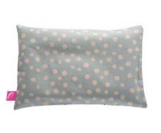 Babykopfkissen Kinderkopfkissen 35x40cm -Öko Tex Standard 100 - inkl. abnehmbarem Bezug aus 100% Baumwolle - Kleckse apricot