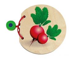 Hess Holzspielzeug 14297 - Bilderbuch Gemüse aus Holz, ca. 9 cm