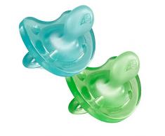 Chicco Schnuller Physio Soft, 100% Silikon, 2 Stück, in verschiedenen Farben erhältlich