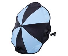 Altabebe AL7001-24 Sonnenschirm mit UV-Schutz, Durchmesser 70 cm, schwarz/hellblau