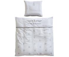 roba Wiegenbettwäsche 2-tlg, Wiegenset Kollektion Rock Star Baby 2, Baby Bettwäsche 80x80 (Decke & Kissen), 100% Baumwolle