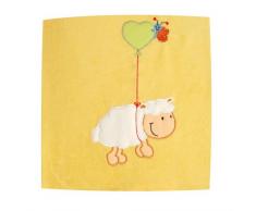 Julius Zöllner 8363149801 - Spannbetttuch Schäfchen Frottee, gelb, 60/120 - 70/140